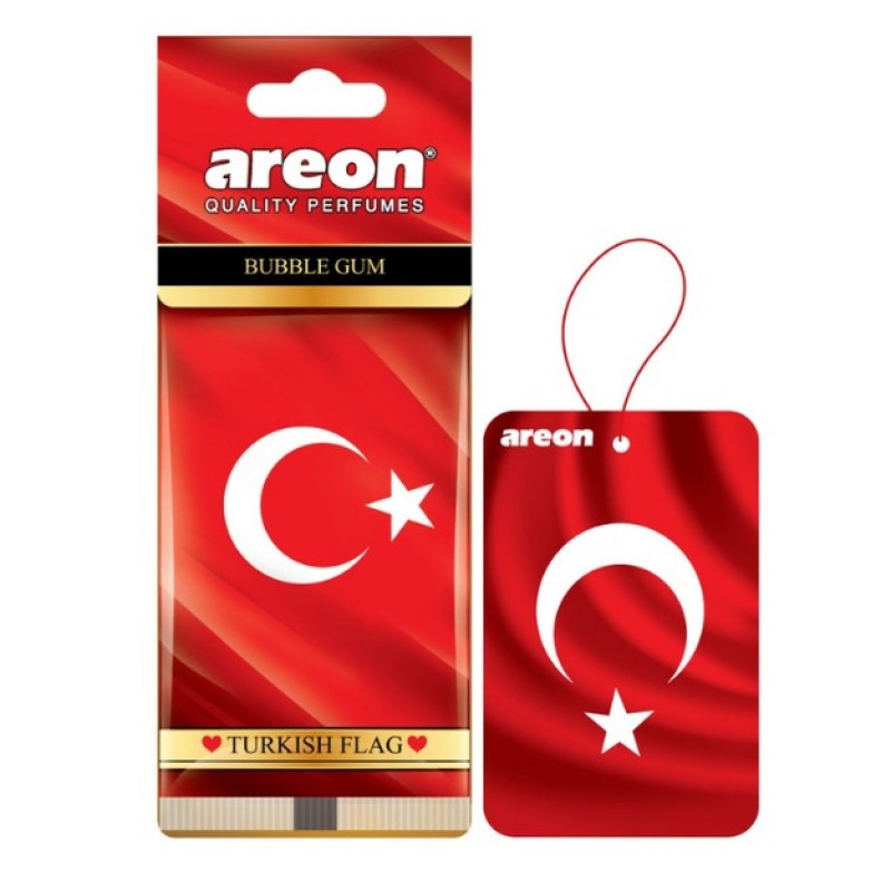 Areon Türk Bayraği Bubble Gum Oto Araç Kokusu
